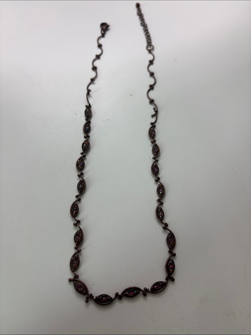Bronze Stone Link Necklace